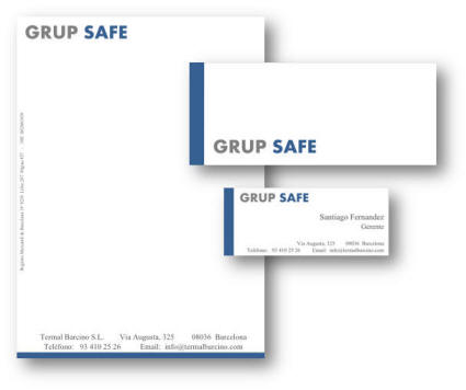 Diseño gráfico e imagen corporativa de GRUP SAFE