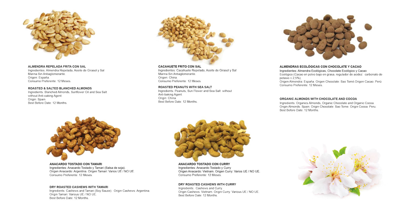 Graphic and creative design of NATURAL LEGACY for the design and layout of their catalog of nuts and natural products