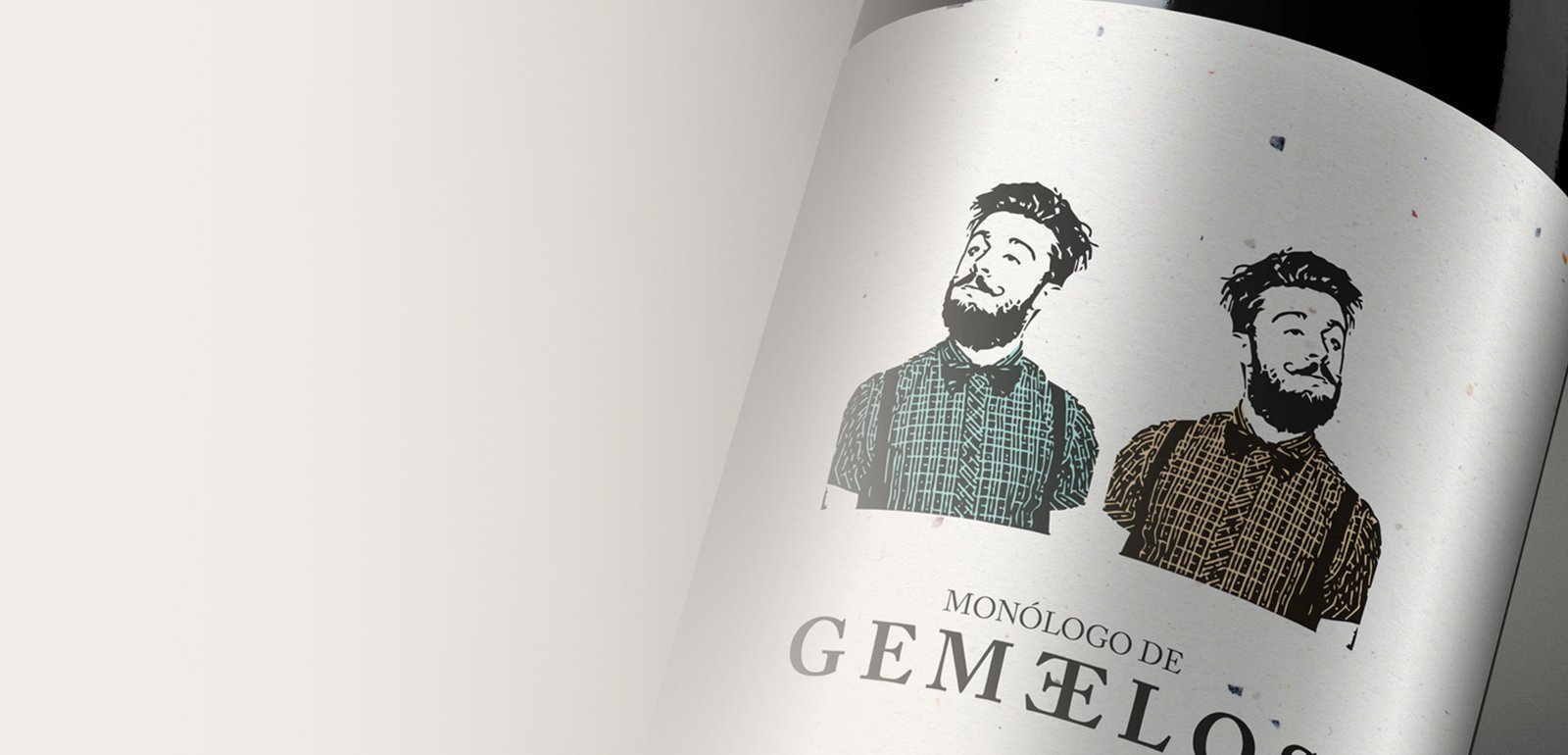 Diseño de etiquetas y packaging de vino para Monologo de Gemelos