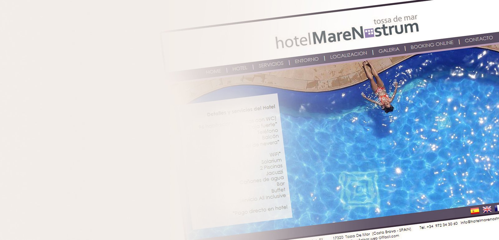 Diseño de página web para Hotel Mare Nostrum