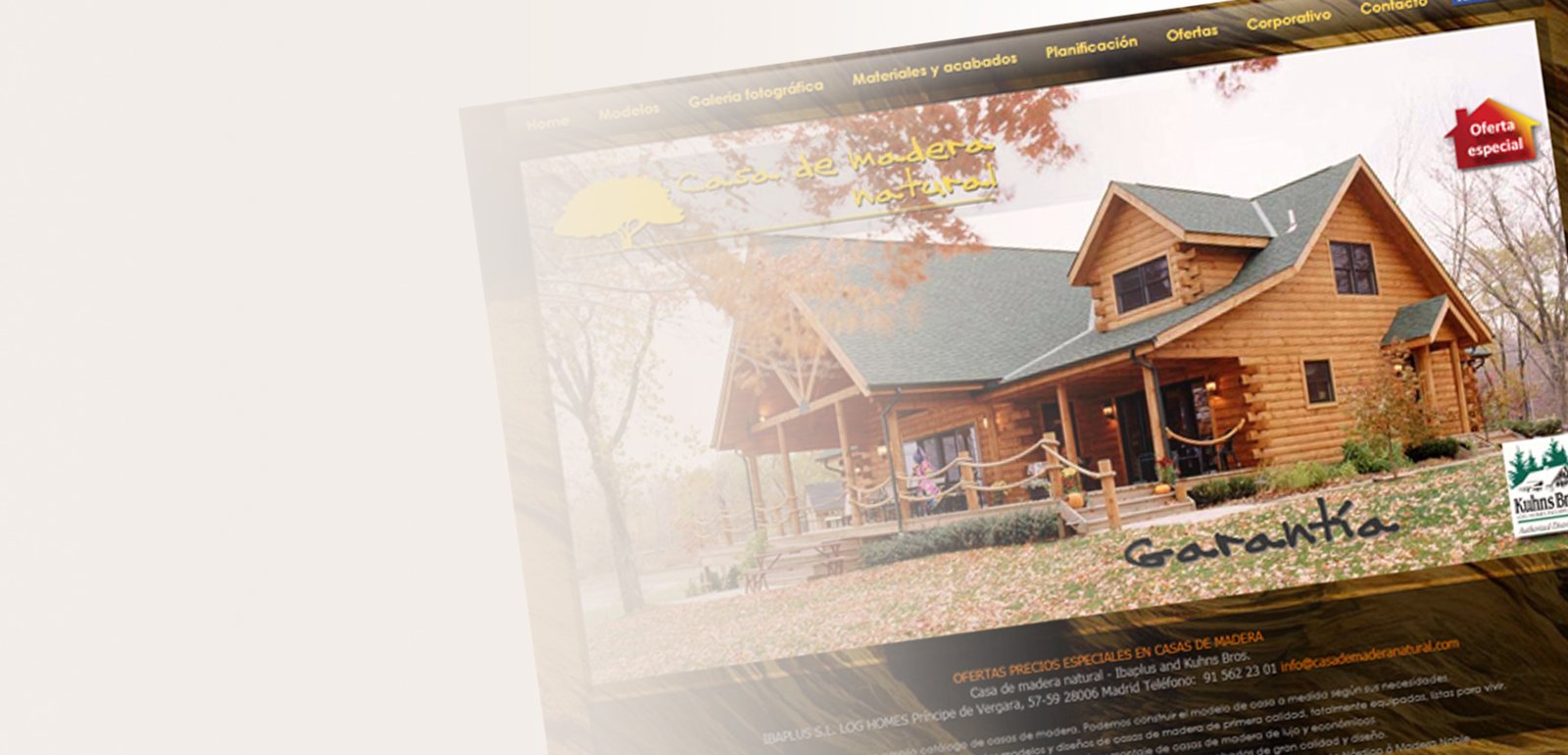 Diseño de página web para Casa de Madera Natural