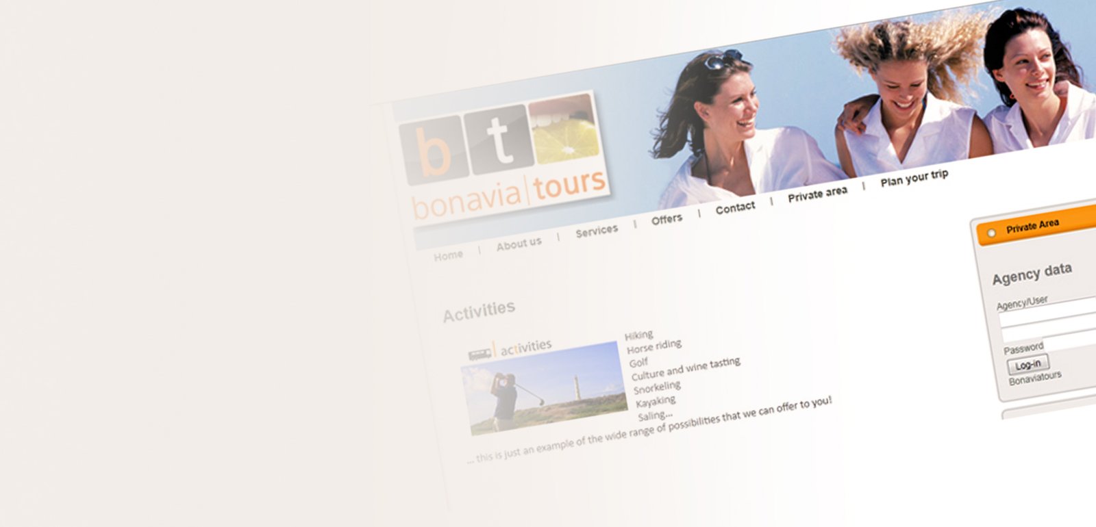 Diseño de página web para Bonavia Tours
