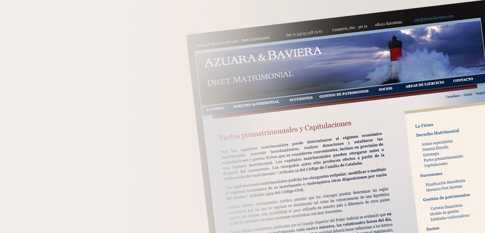 Diseño de página web para Azuara Baviera