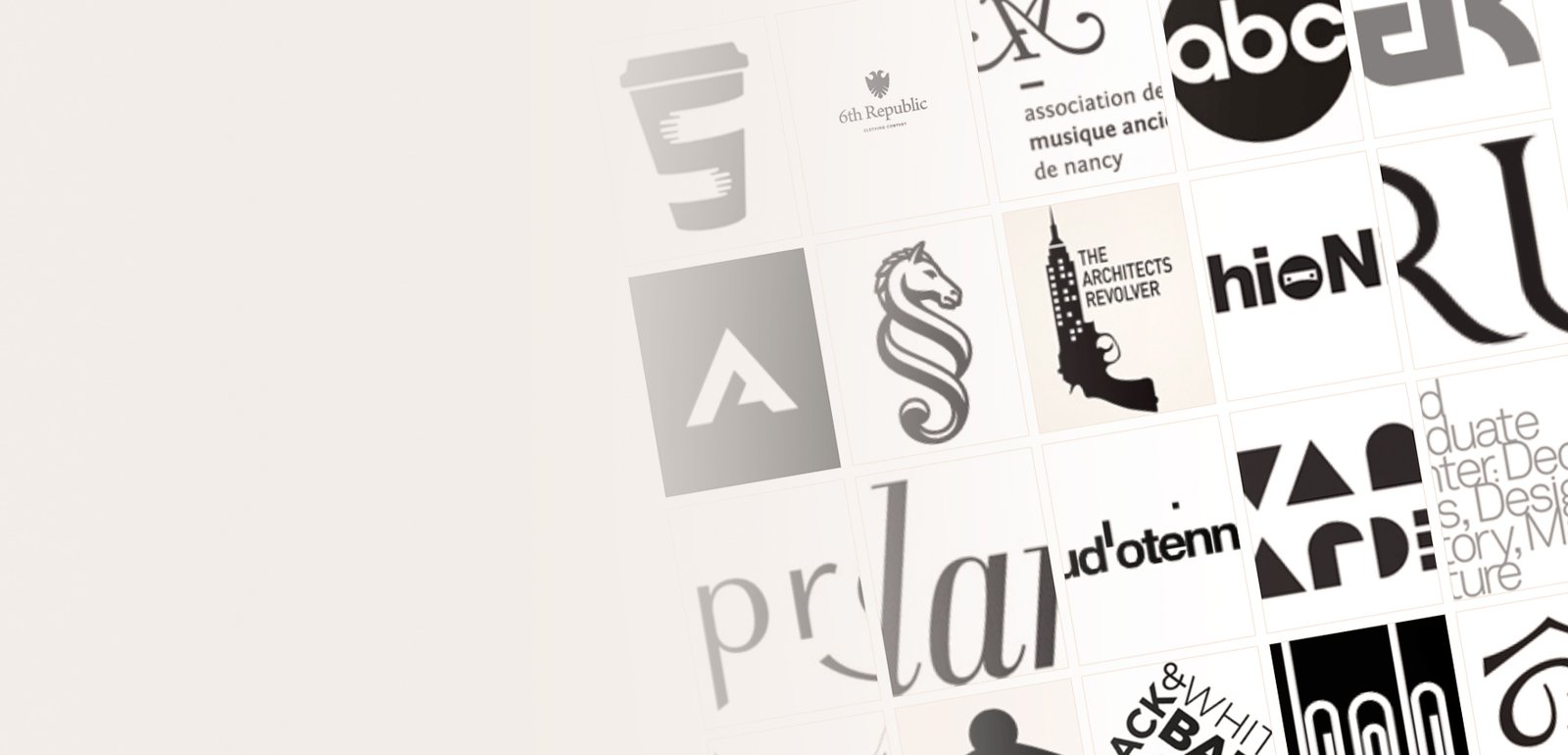 Ideas y ejemplos de logos en blanco y negro