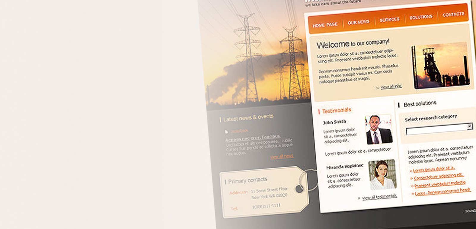 Ideas creativas para diseño web industrial, pyme y empresa corporativa