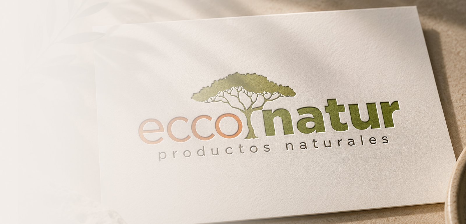 Diseño creativo de logo y marca para empresa de venta online de productos naturales y ecológicos