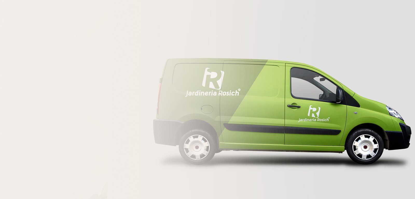 Diseño gráfico y creativo de logo y marca para empresa de jardineria Rosich