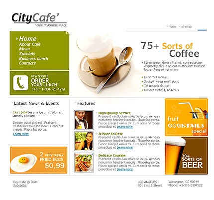 Ideas y ejemplos diseño web de bar, cafe, pub y discoteca