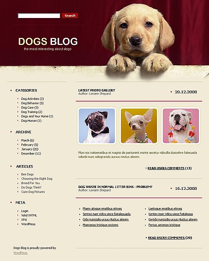 Ideas y ejemplos diseño web de animales y mascotas