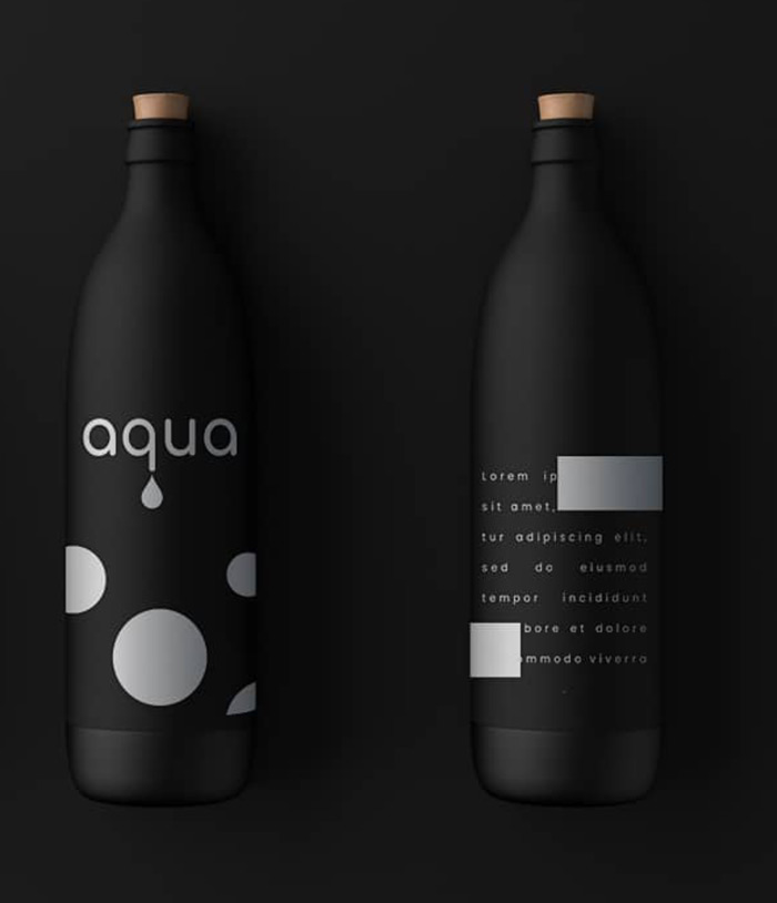 Examples, ideas and inspiration for the design of water labels and bottles. Packaging and labeling (part 1)