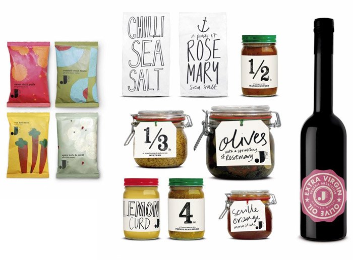 Examples, ideas and inspiration for the design of food labels and bottles. Packaging and labeling