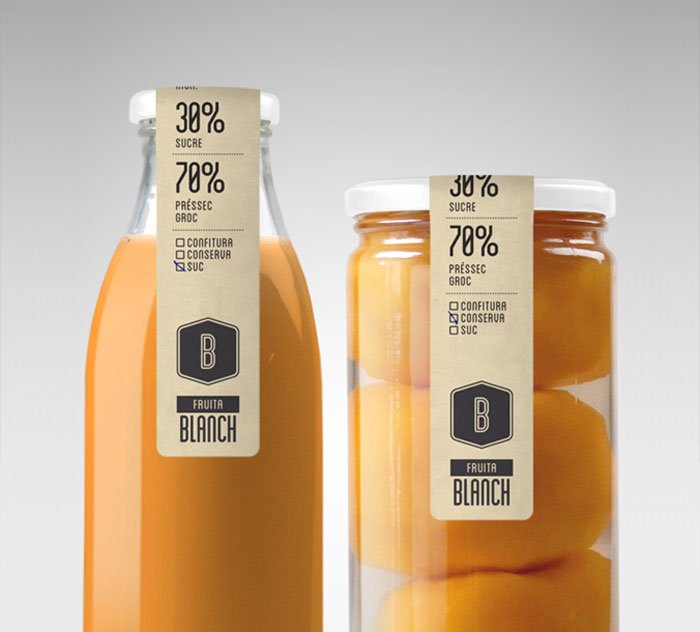 Examples, ideas and inspiration for the design of food labels and bottles. Packaging and labeling