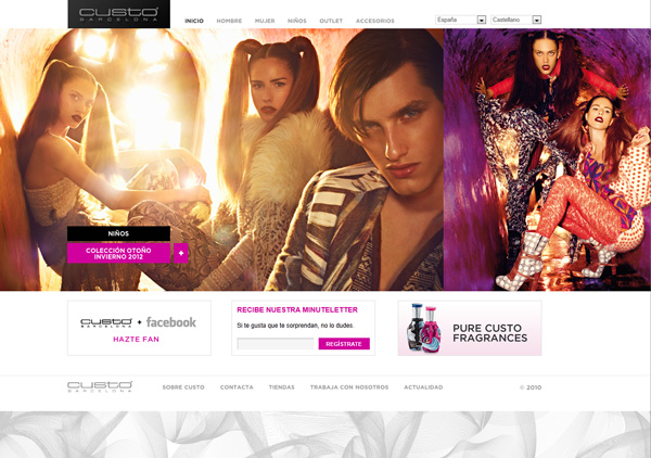 Creative ideas and examples of creating web pages for a clothing or fashion store