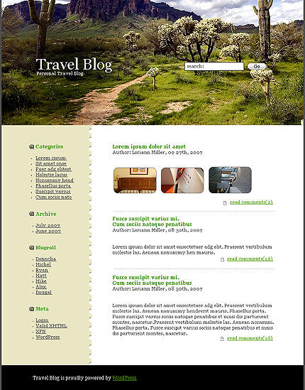 Blogs and websites of travel and travel agencies in general
