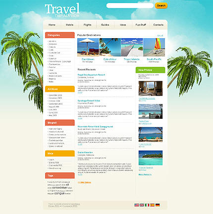 Diseño web agencia de viajes