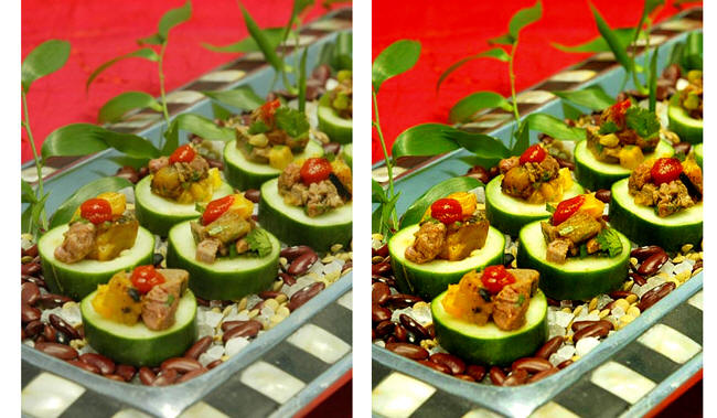 How to improve food photos, touch up and improve photos and images of food catering with photoshop or similar