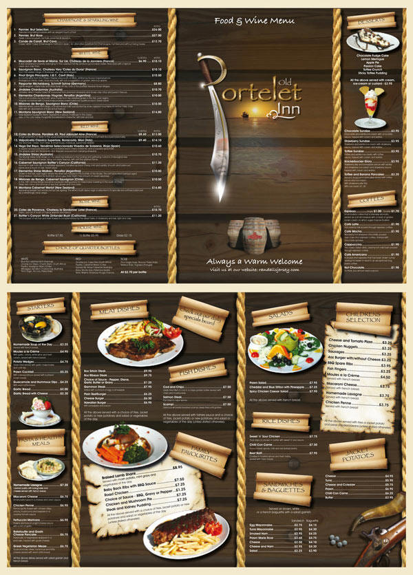 Ideas creativas para hacer diseñar una carta o menú de restaurante