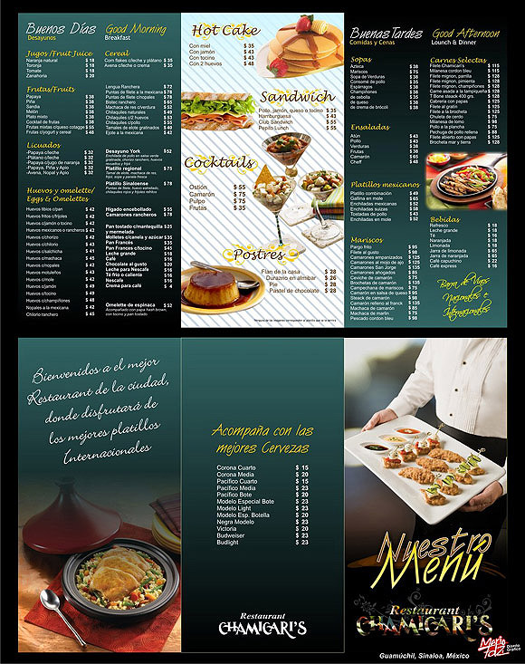 Ideas design menus restaurants examples layout minute layout