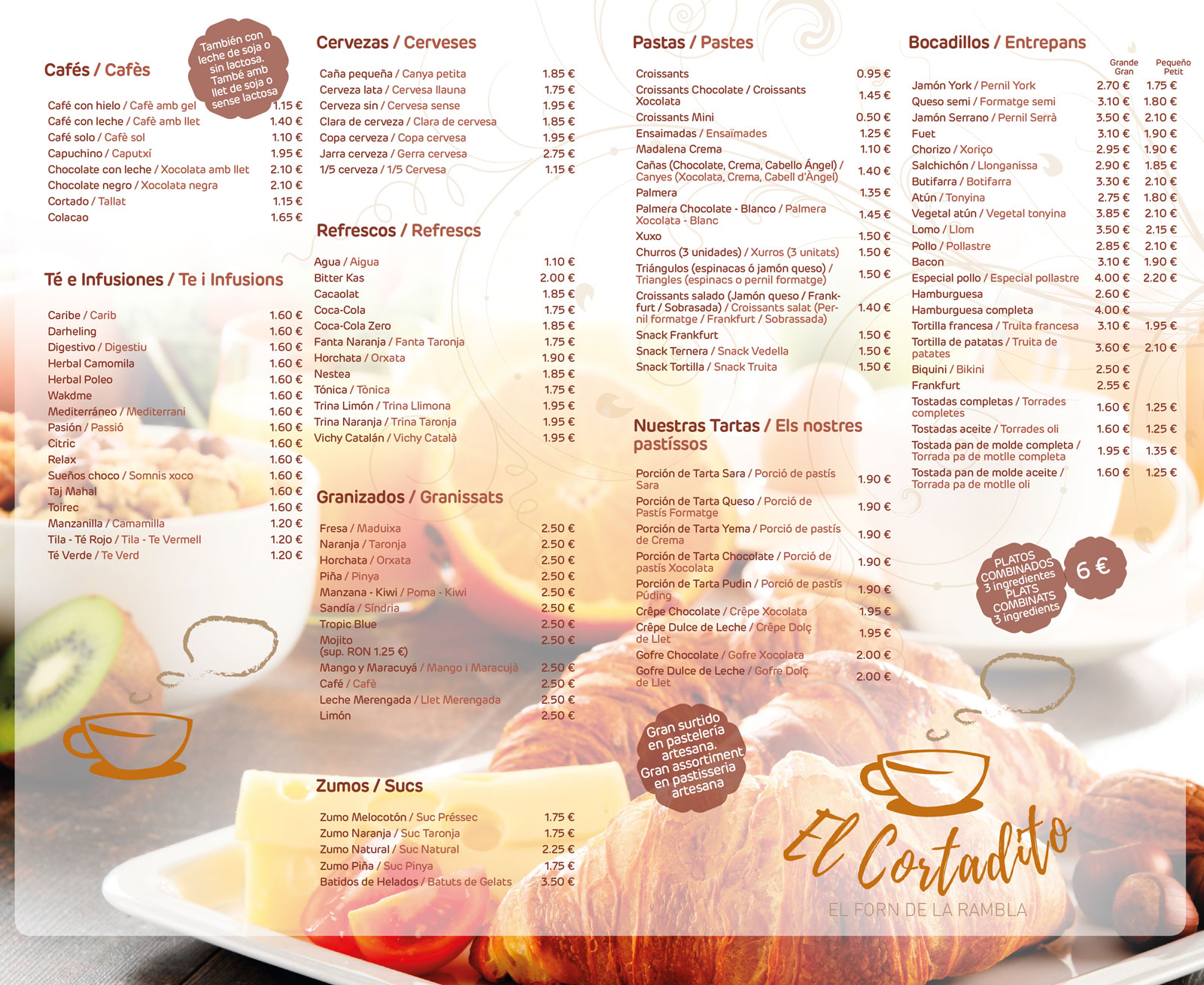 Graphic and creative logo design for coffee-shop and restaurant: El Cortadito