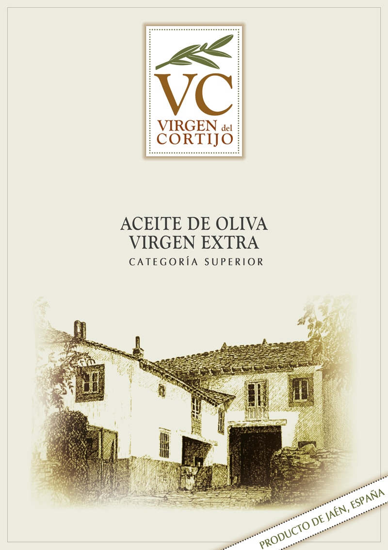 Portfolio of logo and brand creation design works for extra virgin olive oil manufacturer VIRGEN DEL CORTIJO