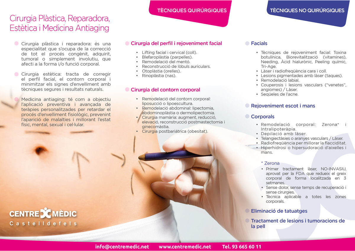 Diseño gráfico y creativo de flyers, folletos, dípticos y trípticos para campaña de publicidad en centro médico y de salud