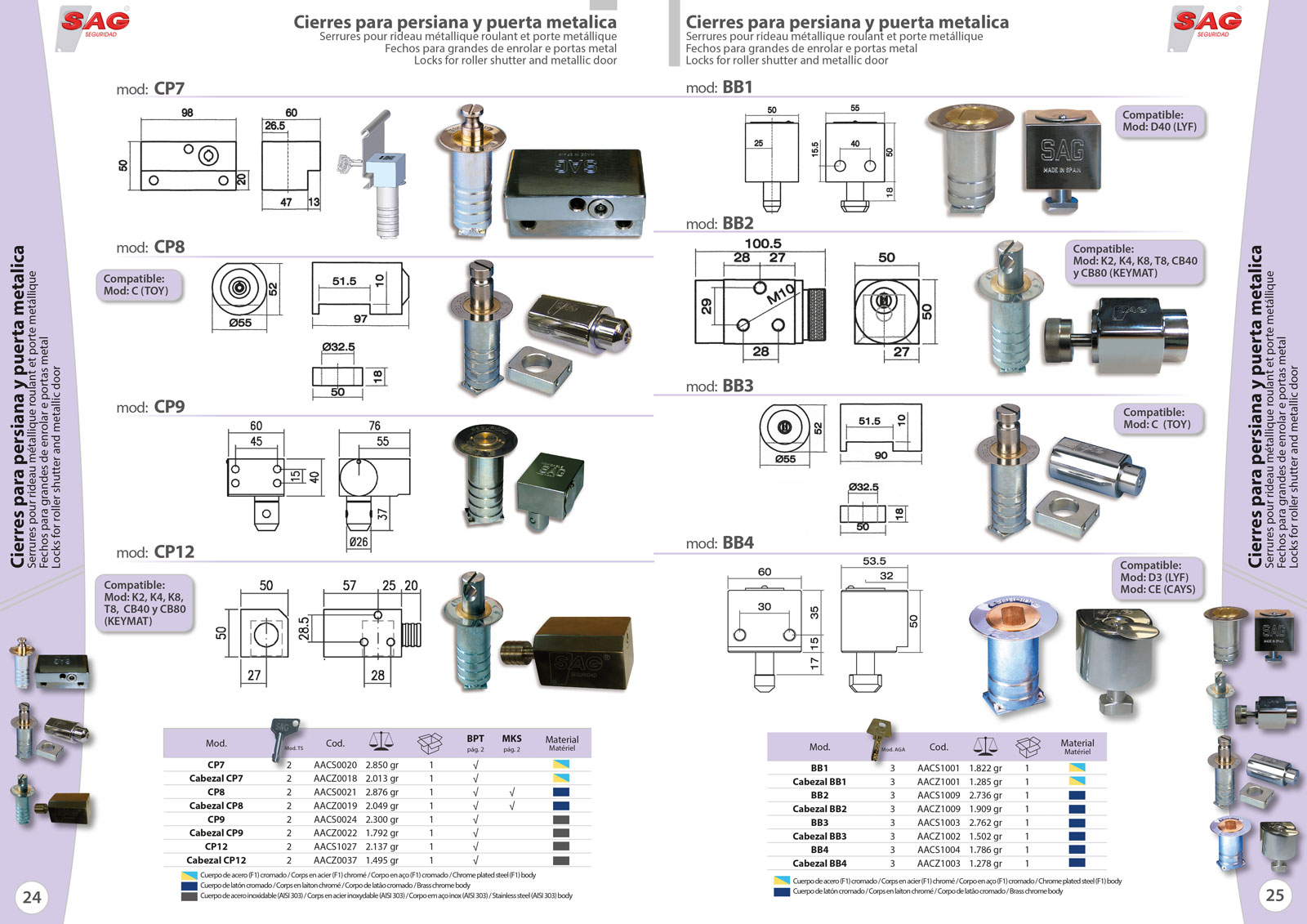 Diseño gráfico y creativo de maquetación de catálogos de productos para empresa industrial fabricante de elementos de seguridad