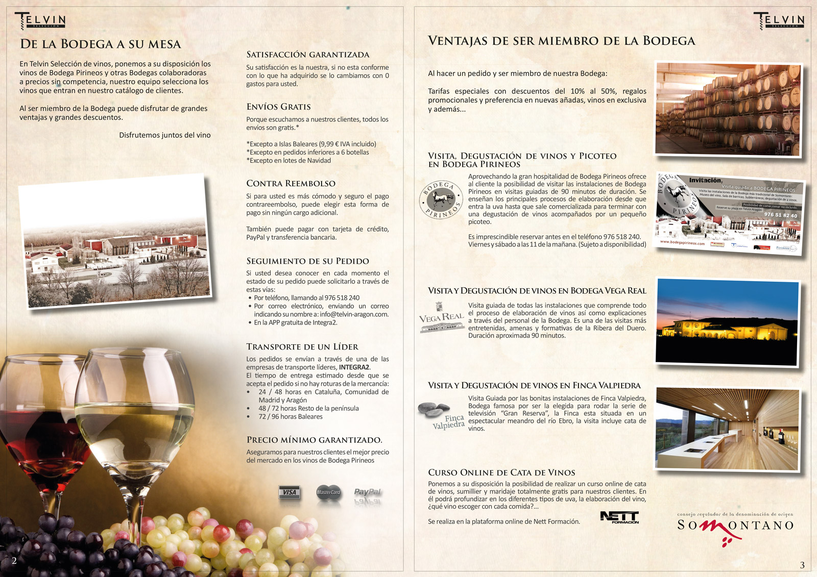 Portfolio of creative layout and design of catalogs and magazines for wineries and food