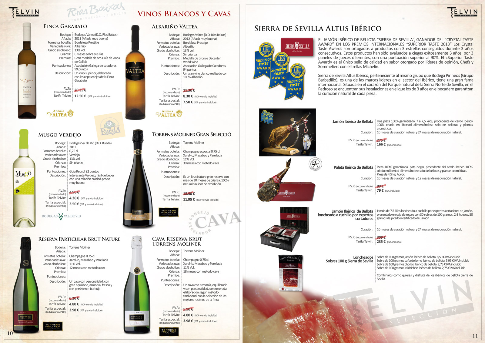 Portfolio of creative layout and design of catalogs and magazines for wineries and food