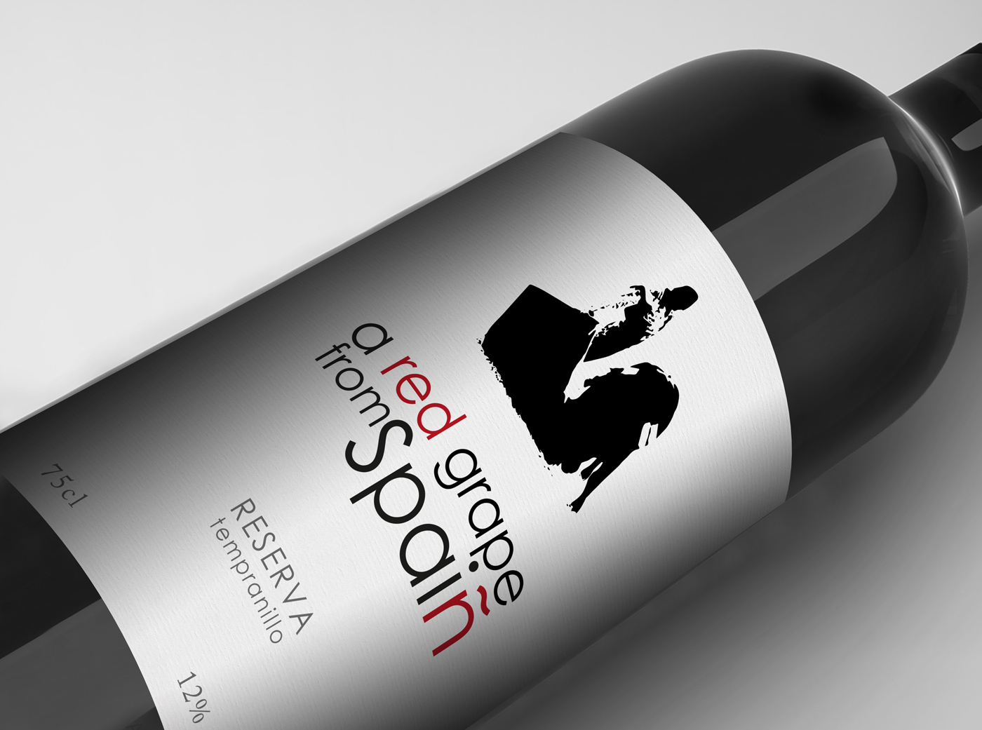 Diseño gráfico y creativo de etiquetas y packaging de vino para A RED GRAPE FROM SPAIN