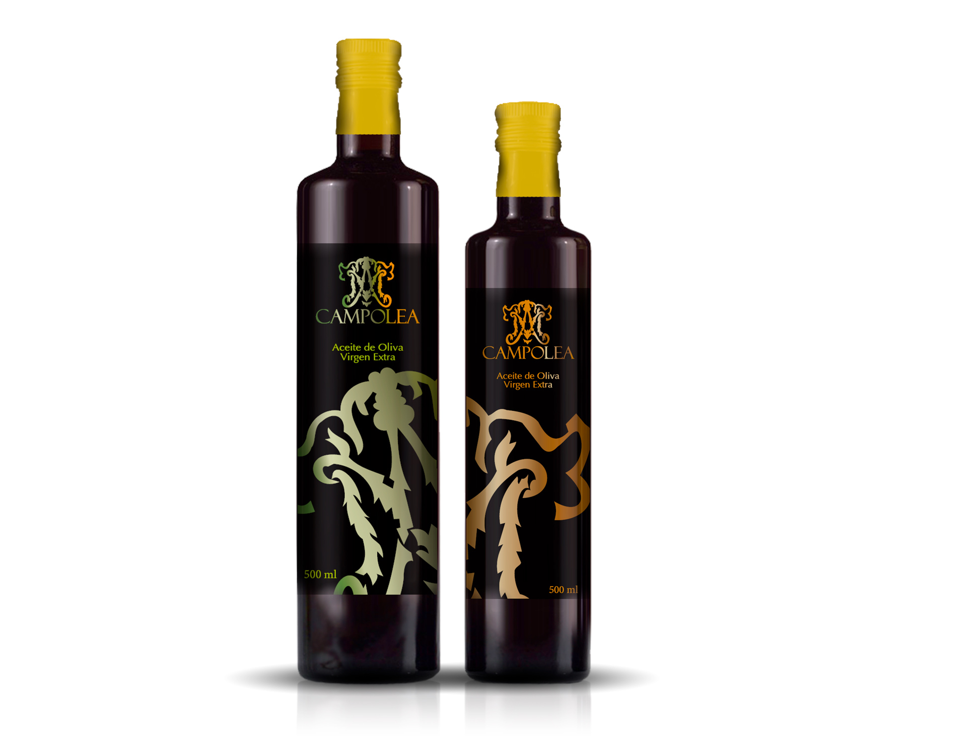 Portfolio of graphic and creative design works of extra virgin olive oil label design and packaging for export to China and Asian countries CAMPOLEA