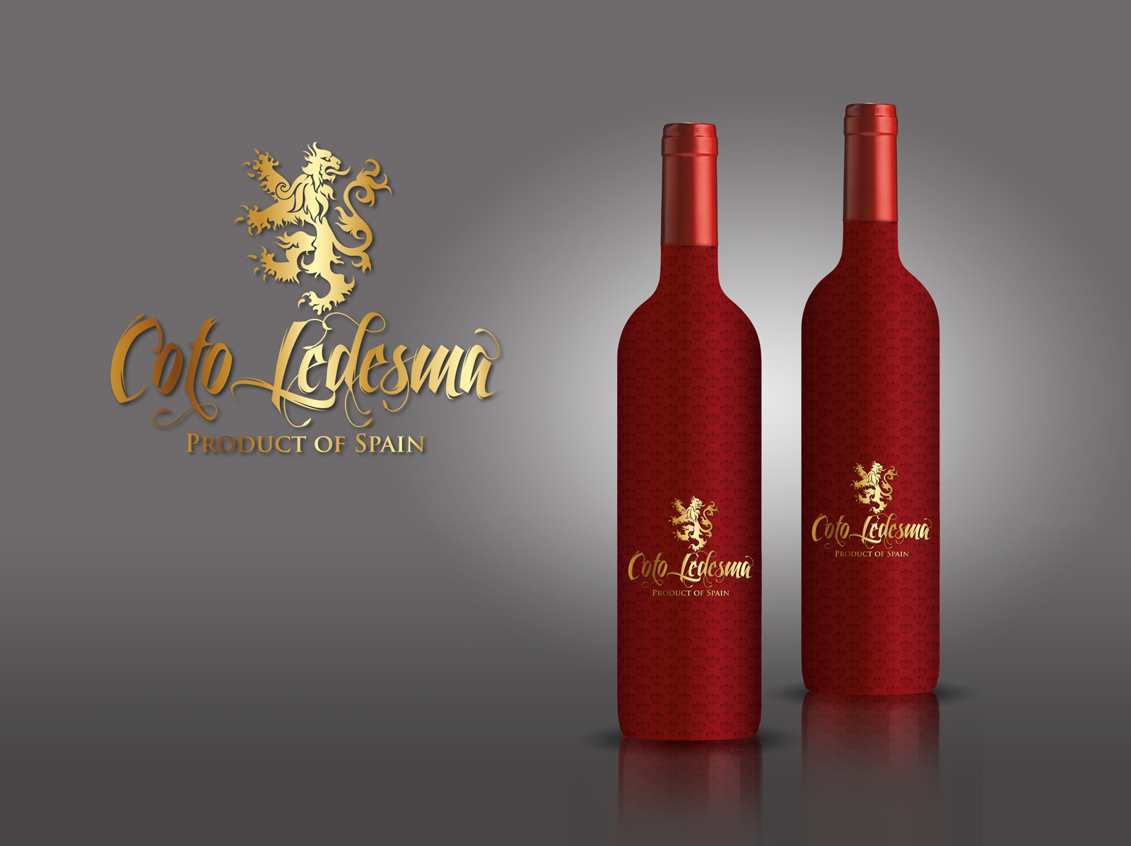 Portfolio of design works for the creation of logos and brand of exporting company of Spanish wines to China COTO LEDESMA