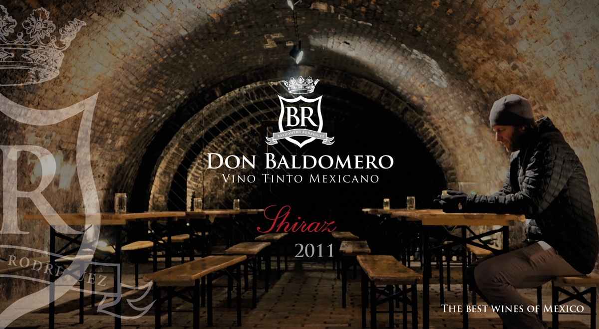 Portfolio of graphic and creative design works on wine labels and packaging for Mexican wine: DON BALDOMERO