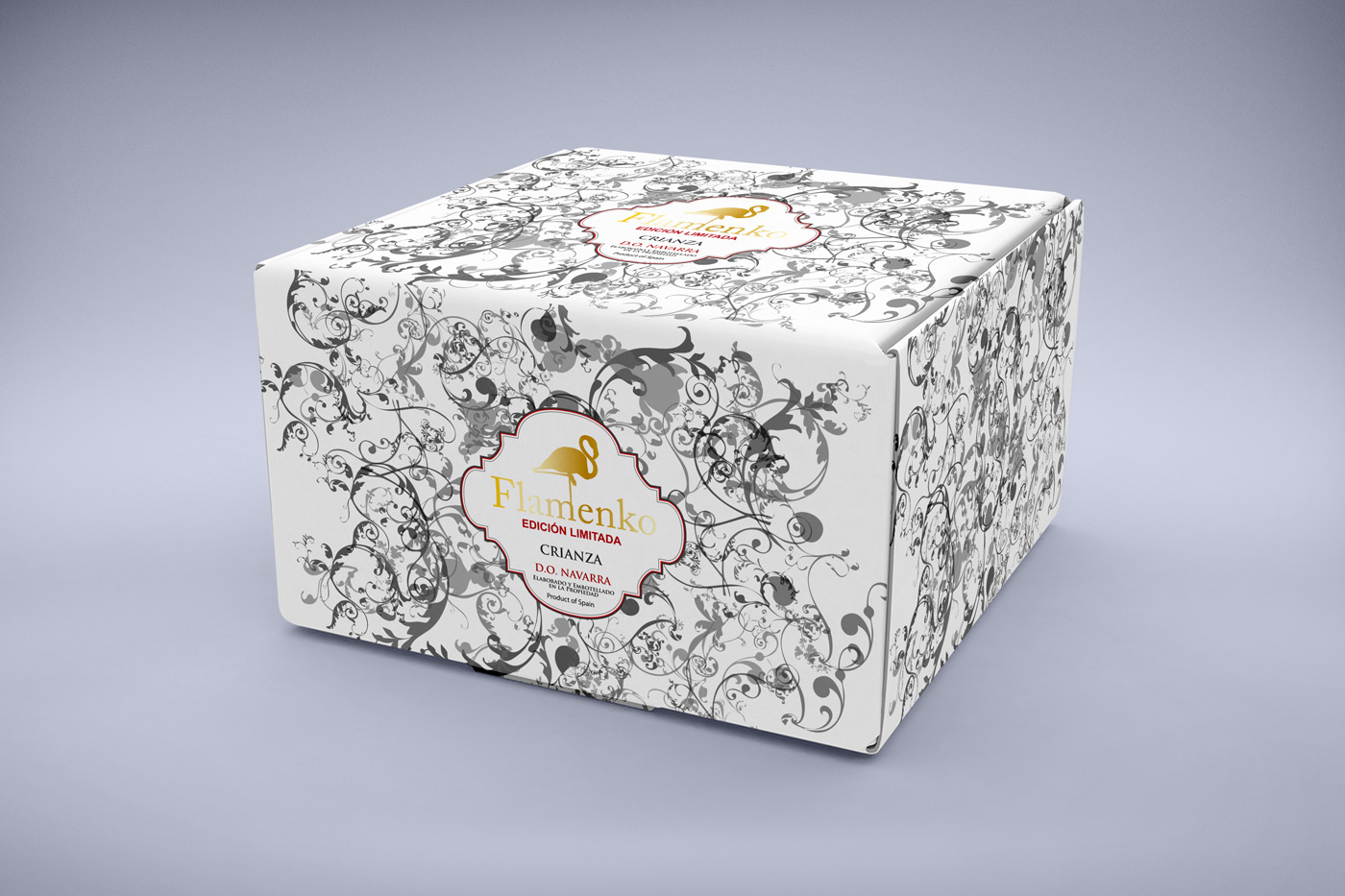 Diseño gráfico y creativo de etiquetas y packaging de vino para FLAMENKO para exportación al mercado Chino