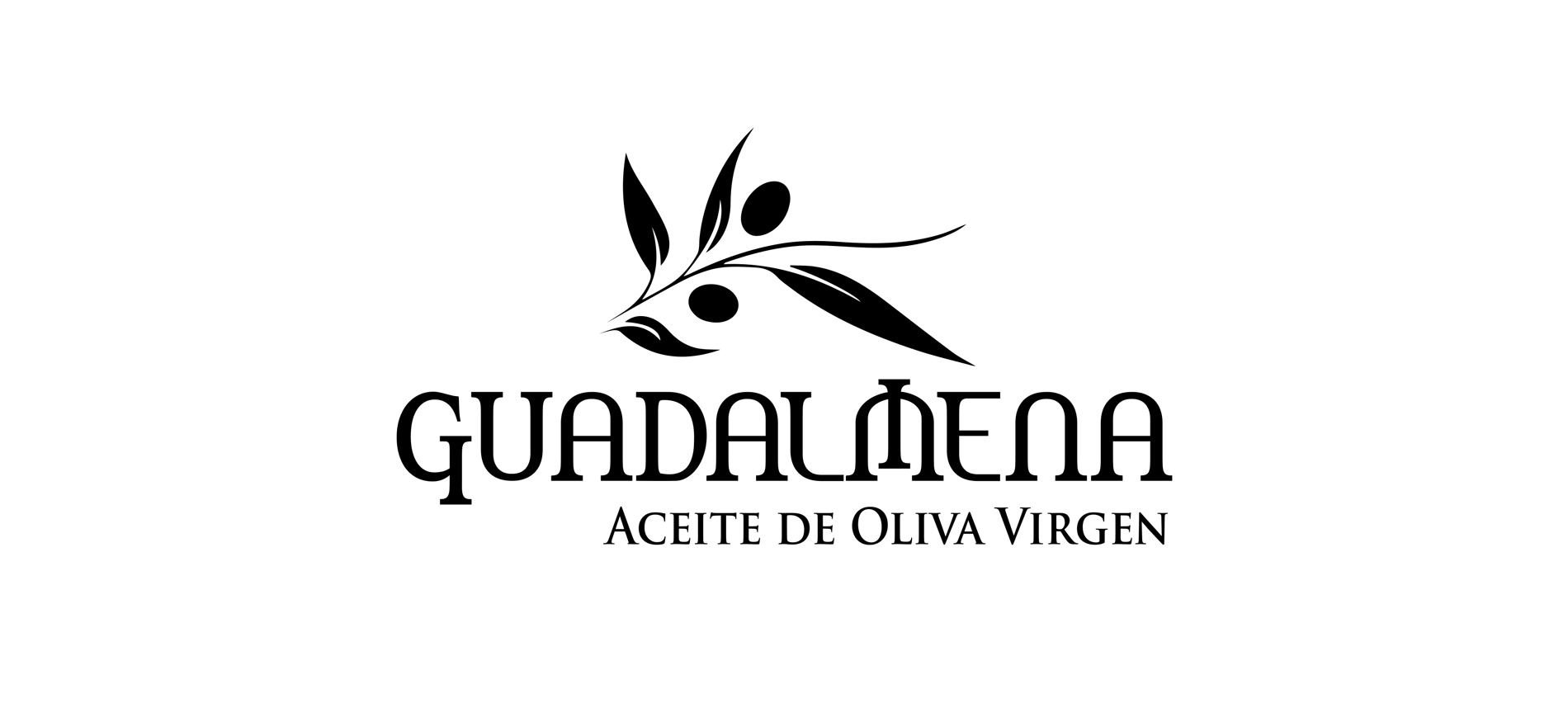 Portfolio of graphic and creative design works of extra virgin olive oil label design and packaging for GUADALMENA