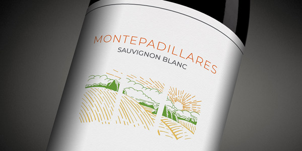 Graphic and creative design of wine labels and packaging for MONTEPADILLARES