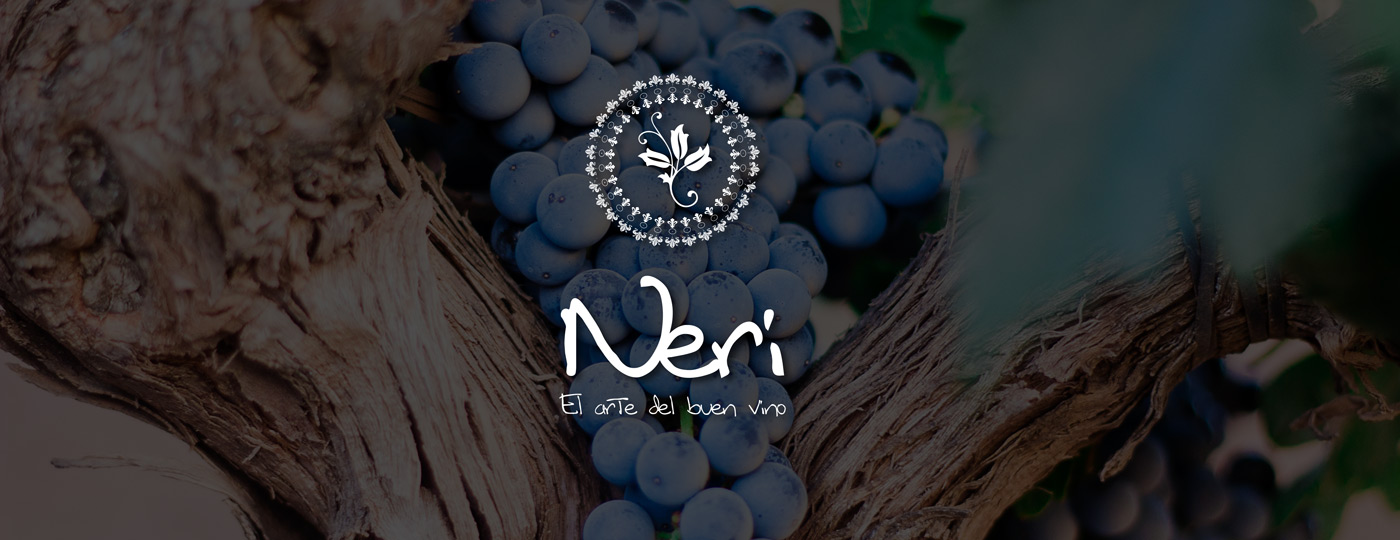Portfolio of graphic and creative design works on wine labels and packaging for Spanish wine: NERÍ