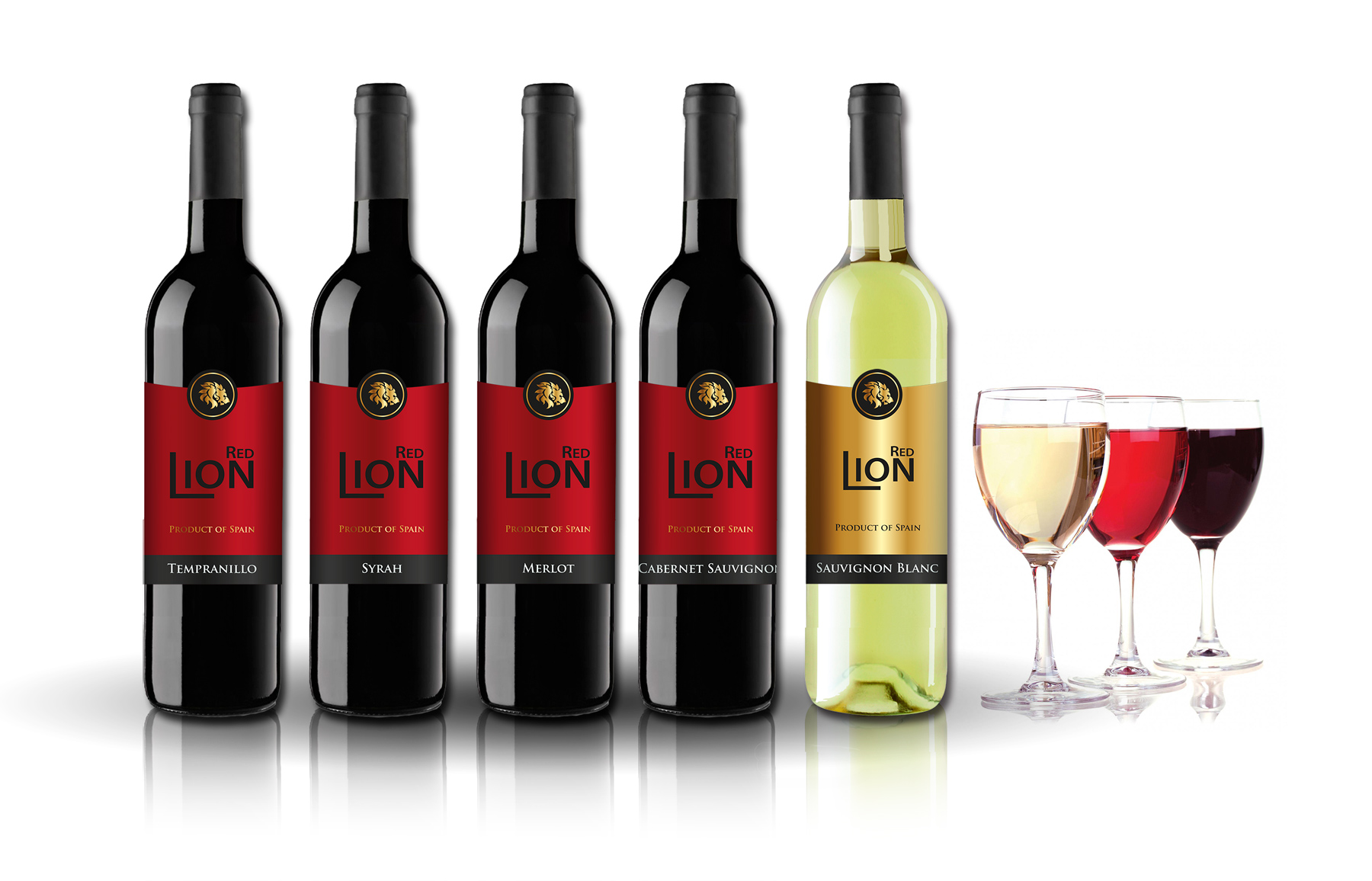 Portfolio of design works for the creation of logos, brands, catalogs, labels and packaging of a Spanish wine producing and exporting company