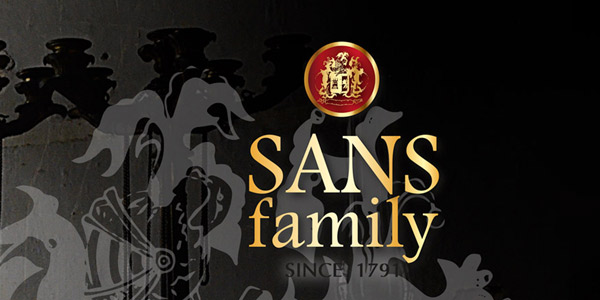 SANS FAMILY extra virgin olive oil label design