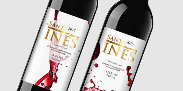 SANTA INÉS wine label design