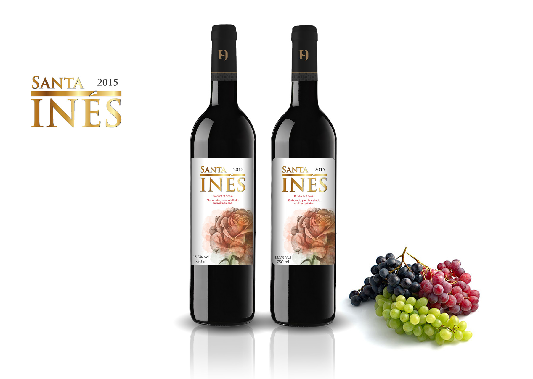 Diseño gráfico y creativo de etiquetas y packaging de vino para SANTA INÉS con exportación al mercado Chino