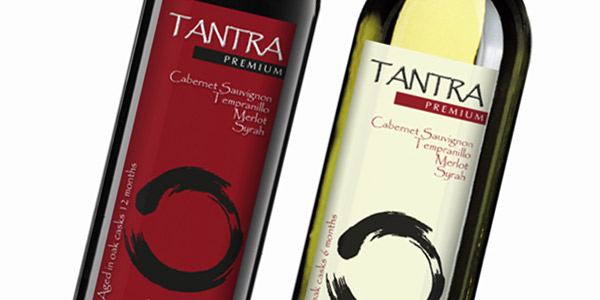 Portfolio of graphic and creative design works for the design of wine labels and packaging for wines and wineries TANTRA