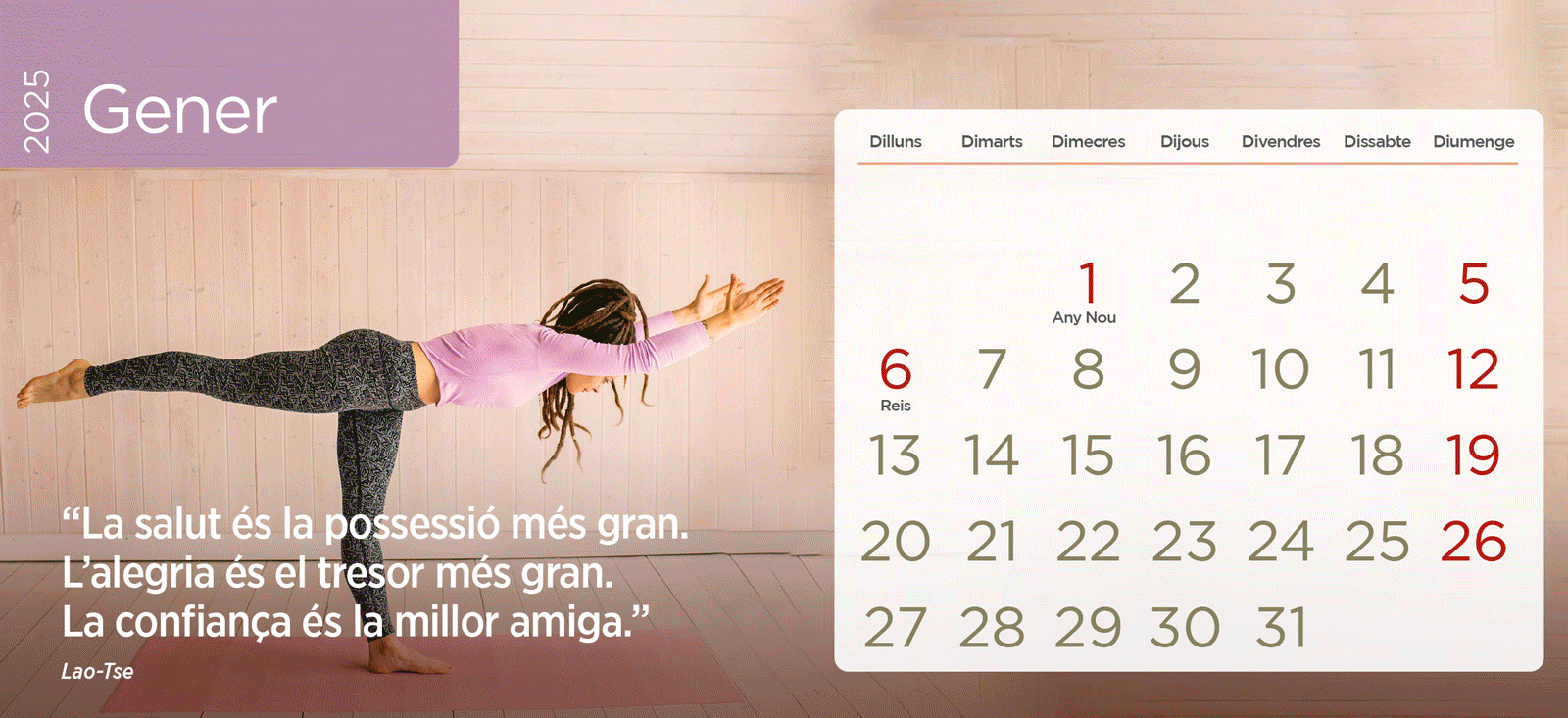 Diseño de calendario corporativo para centro médico: funcionalidad, branding y bienestar visual