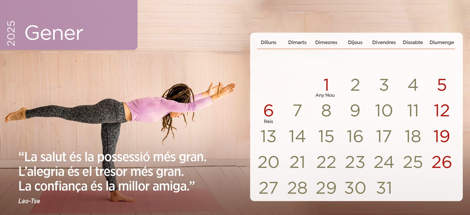 Diseño de calendario corporativo para centro médico: funcionalidad, branding y bienestar visual