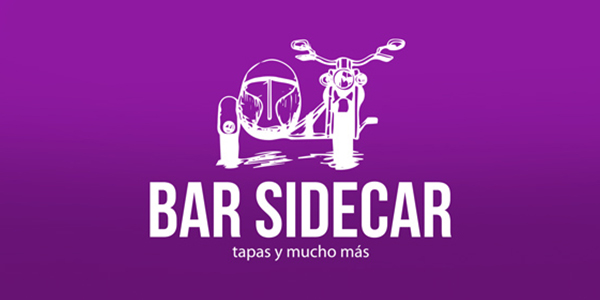 Creative graphic design work portfolio of logo and corporate brand creation for Sidecar Bar