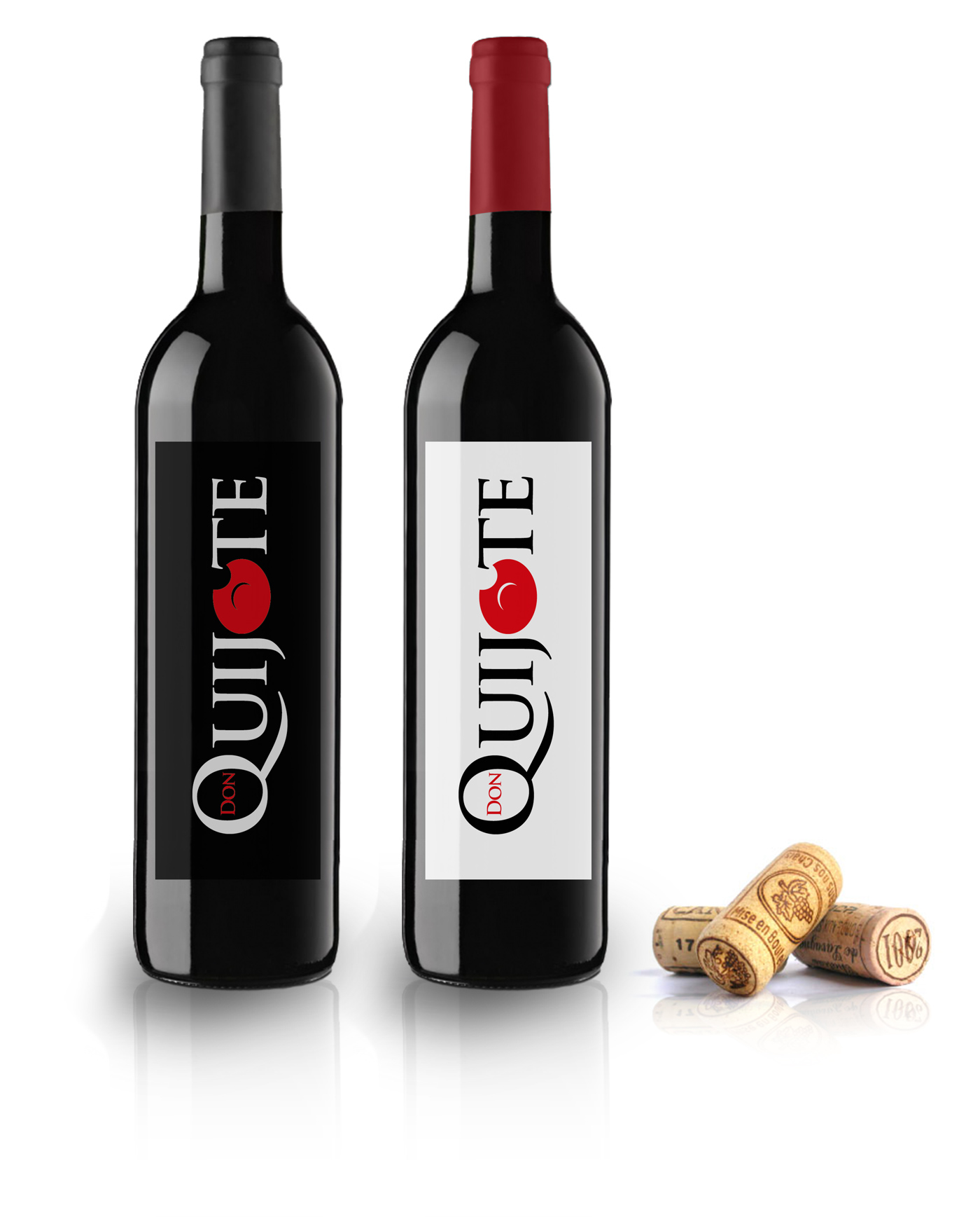 Creación de diseño de logo y marca corporativa para bodega de vinos DON QUIJOTE