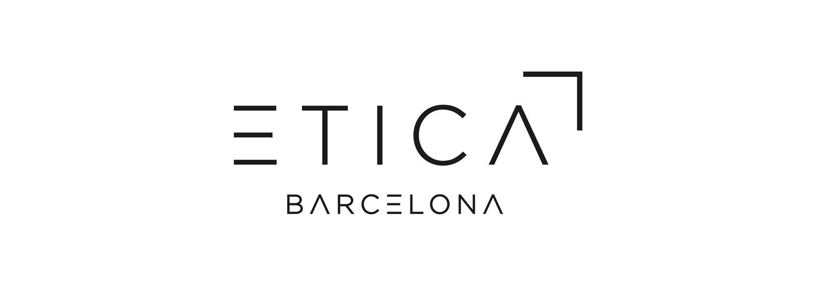 Graphic and creative design of logo restyling and branding for a real state company ETICA BARCELONA