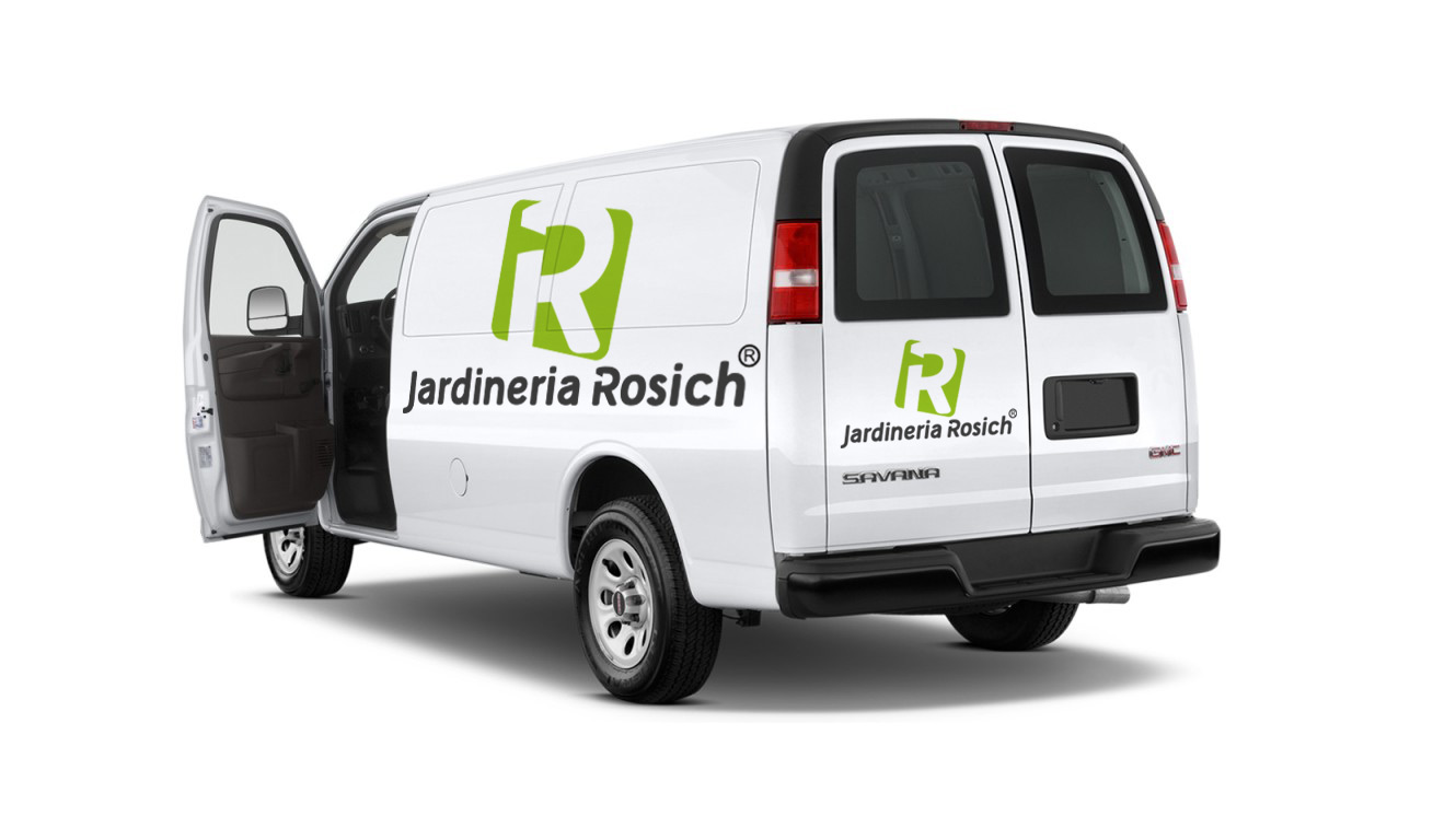 Diseño gráfico y creativo de logo y marca para empresa de jardineria Rosich