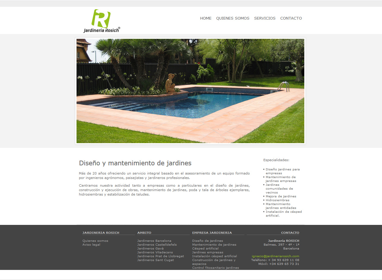 Diseño gráfico y creativo de logo y marca para empresa de jardineria Rosich