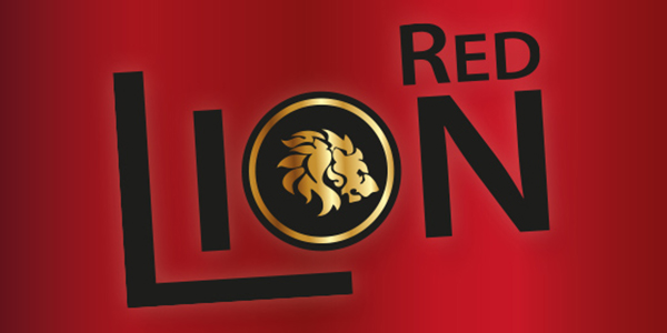 Creative graphic design portfolio of corporate logo and brand creation for wine producer and bottler: RED LION