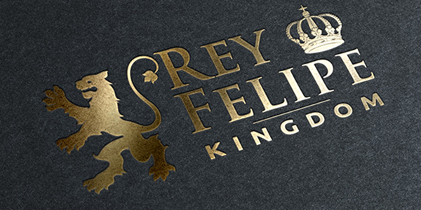 Creative graphic design work portfolio of logo and corporate brand creation for wine distributor in China: Rey Felipe